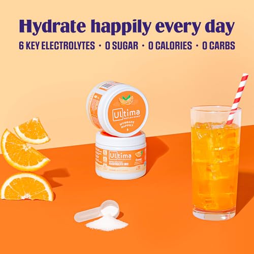 Ultima Replenisher Daily Electrolyte Drink Mix – Orange, 30 Servings – Hydration Powder Ultima Replenisher
