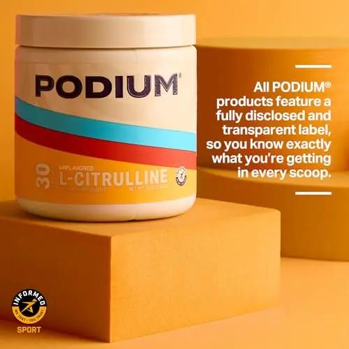 Podium Nutrition, Solos | L-Citrulline, 30 Servings, Unflavored, Boost Athletic Performance