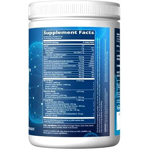 MRM Nutrition Driven Pre-Workout Powder | Blood Orange Flavored | 125mg Caffeine MRM
