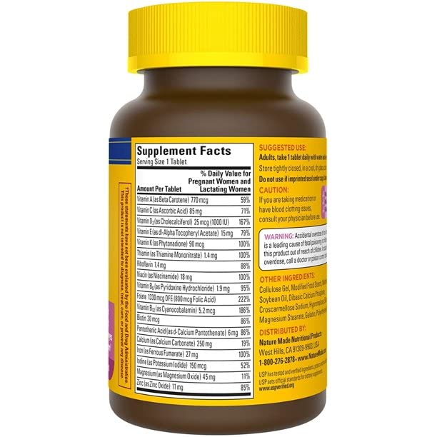 Nature made prenatal vitamin 90ct