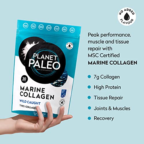 Pure Marine Collagen Powder (60 Servings, 450g) | for Healthy Skin, Hair and Nails, and Gut Health Planet Paleo