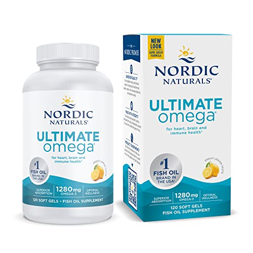 Nordic Naturals Ultimate Omega, Lemon Flavor - 120 Soft Gels - 1280 mg Omega-3