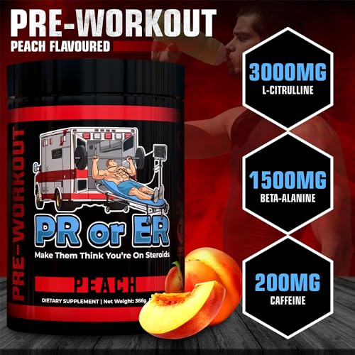 PR or ER Pre Workout Powder for Men and Women, Pre-Workout Energy Supplement PR or ER