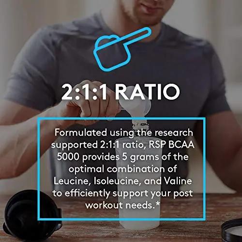 RSP BCAA 5000 (30 Serv), Premium BCAA Capsules for Post Workout Muscle Recovery, Endurance & Energy, 5g of Essential Branched Chain Amino Acids Per Serving (Packaging May Vary)