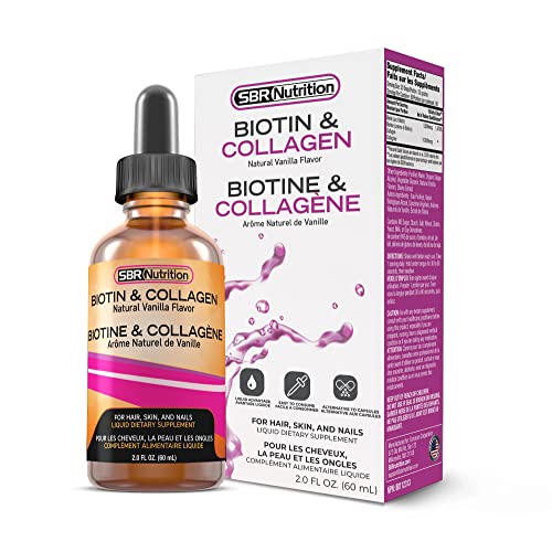 SBR Nutrition Biotin and Collagen Liquid Drops Daily Food Supplement, Vitamins SBR Nutrition