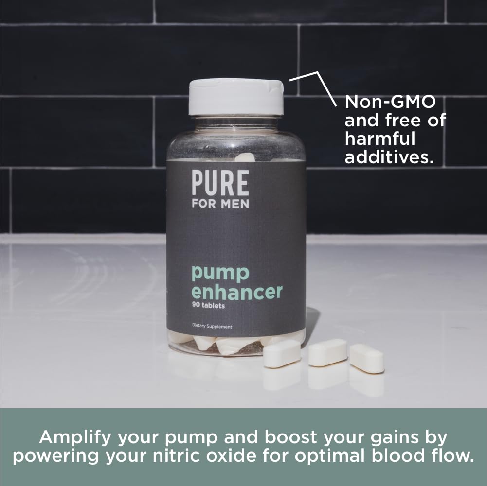 Pure for Men Pump Enhancer | Pre Workout Supplement for Muscle Pump, Stamina Pure for Men