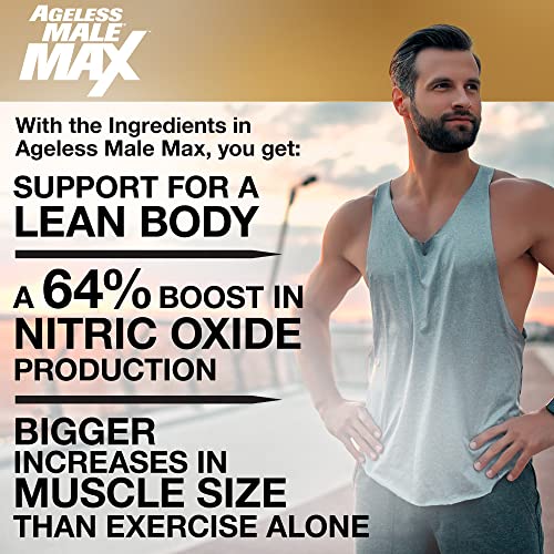 Ageless Male Max Chewable Nitric Oxide Booster Supplement for Men – High Potency New Vitality