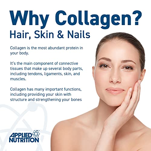 Applied Nutrition Marine Hydrolysed Collagen Powder from Wild Salmon - Protein for Health, Skin, Hair, Nails, Bones, Muscle & Joints Applied Nutrition