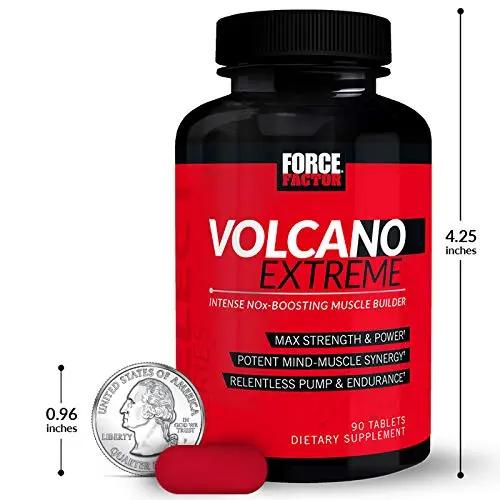 Force Factor Volcano Extreme Pre Workout Nitric Oxide Booster Supplement for Men Force Factor