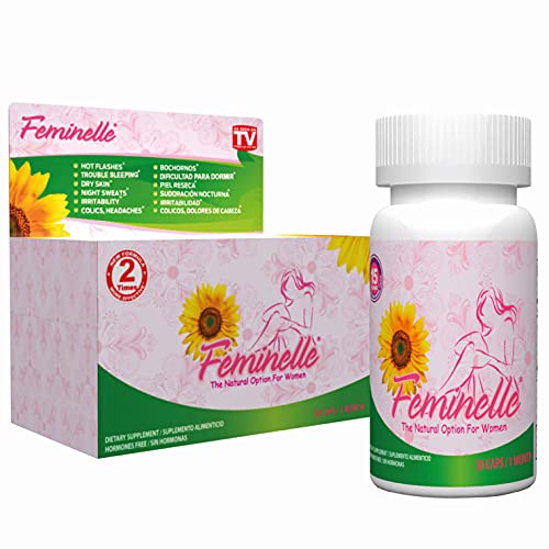 Menopause Supplement for Women FEMINELLE Original Formula - 1 Month Supply Fast PMS & Menopause Relief