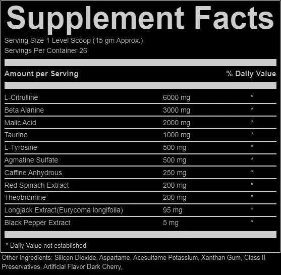 STIMJungle Essential Preworkout •Insane Energy •6G L-Citrulline •3G Beta Alanine •Tongkat Ali •Caffeine •Theobromine