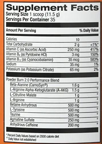 Rivalus Powder Burn - Watermelon Candy, 0.8 Pound - Intense Pre-Workout Energy, Zero Banned Substances, Made in USA.