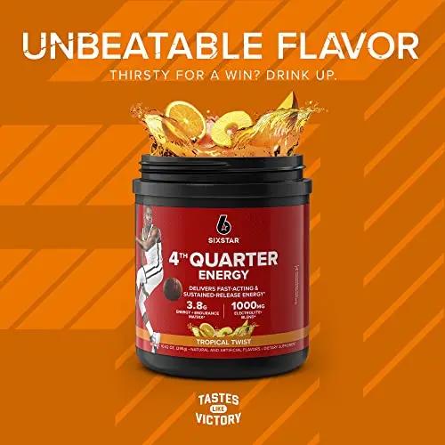 Six Star 4th Quarter Energy Preworkout for Men & Women with Caffeine, Betaine, Taurine Six Star