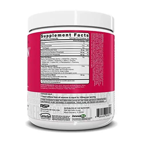 RSP NUTRITION AminoLean Pre Workout Energy (Fruit Punch 30 Servings) with TrueFit Protein Powder (Chocolate 2 LB)