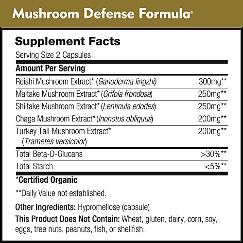 DailyNutra Mushroom Defense Formula - Immune Support Supplement | Organic DailyNutra