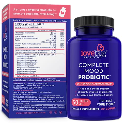 Lovebug Complete Mood Probiotic | 10 Clinically Studied Probiotic Strains & Patented lovebug PROBIOTICS