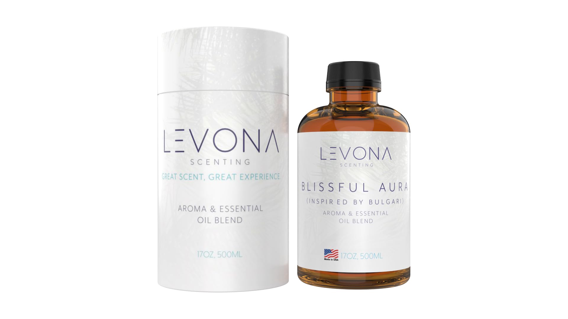 Levona Scent Essential Oils for Diffuser: Blissful Aura Inspired by Bulgari with Notes of Amber