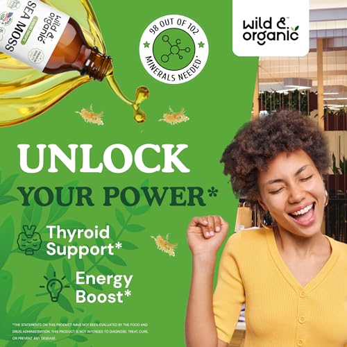 Sea Moss - Organic Sea Moss Liquid Drops - Irish Sea Moss Supplement - Seamoss Wild & Organic