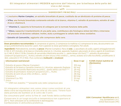 IMEDEEN Prime Renewal Anti-Aging Dietary Supplement — ViTea, Marine Complex, Vitamin C, E, and Zinc Imedeen