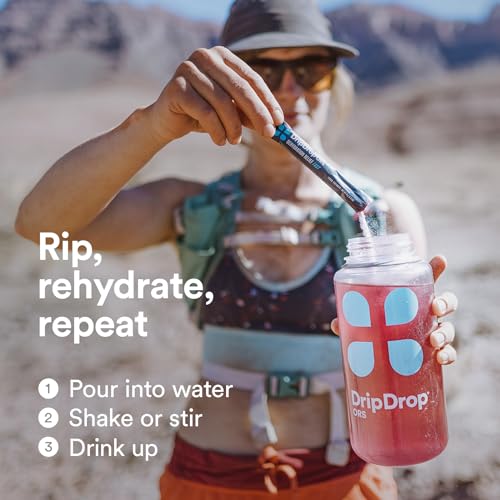 DripDrop Hydration - Electrolyte Powder Packets - Watermelon, Berry, Orange, Lemon DripDrop