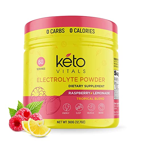 Keto Vitals Electrolytes Powder - Sugar Free Keto Electrolytes Powder with Potassium
