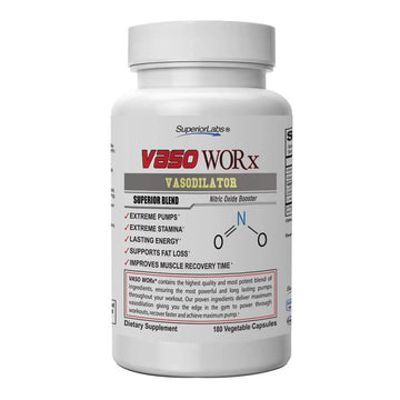 Superior Labs – VASOWORx  – Nitric Oxide Supplement – Extra Strength - 1,600 mg