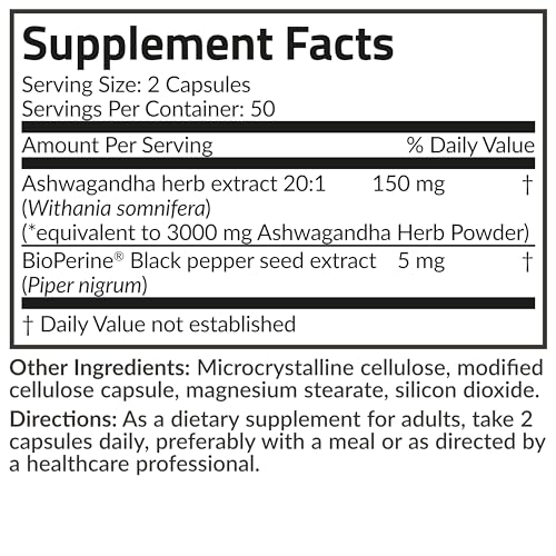 Futurebiotics Ashwagandha Extra Strength Stress & Mood Support with BioPerine Futurebiotics