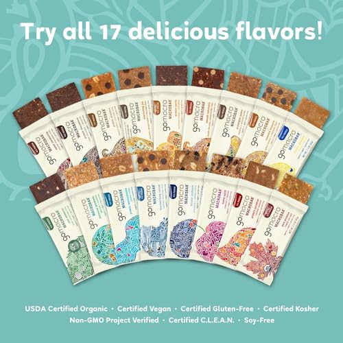GoMacro MacroBar Organic Vegan Protein Bars - Coconut + Almond Butter + Chocolate GoMacro