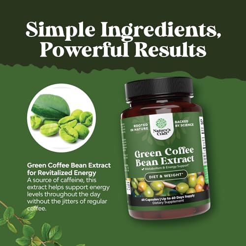 Pure Green Coffee Bean Extract - 800 mg Green Coffee Extract Caffeine Energy Pills Bio Sense