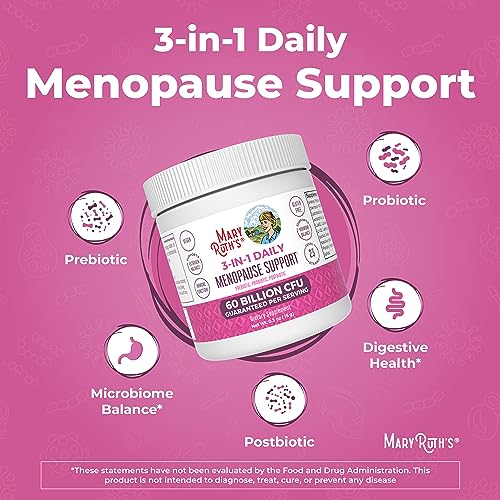 MaryRuth Organics 3-in-1 Menopause Support Powder, Menopause Supplement for Women
