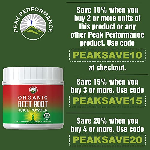 Organic Beet Root Powder - Ultra High Purity Super Food Beets Juice Powder. 100% Pure Peak Performance