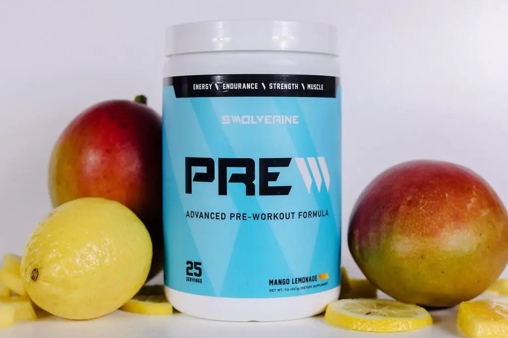 Swolverine PRE-Workout | Citrulline Malate, Carnosyn Beta Alanine, Carnitine, Ginseng, Pomegranate, Betaine, Coconut Water Endurance, Energy, Strength, Vegan, Gluten Free, Non-GMO (25 Servings)