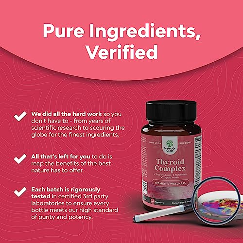 Advanced Thyroid Support for Women with Ashwagandha - Adaptogenic Thyroid Supplement Natures Craft