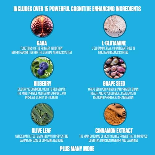 Nootropic Brain Aid | #1 Rated Focus & Memory Supplement | Improve Concentration EPN Supplements