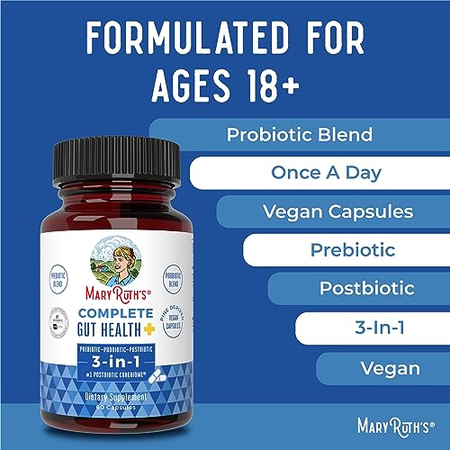 MaryRuth's 3-in-1 Probiotics for Complete Gut Health | Gut Health Supplement for Women MaryRuth Organics