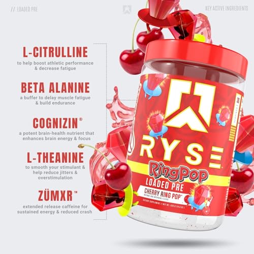 Ryse Loaded Pre Workout Powder Supplement for Men & Women | Pumps, Energy, Focus RYSE Up Supplements