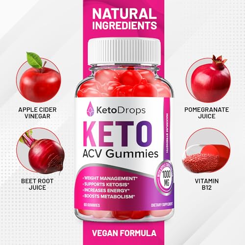 Keto Drops ACV Gummies - Advanced Formula Drops Keto Plus ACV Gummies Apple Indelo