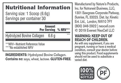 Neocell - Super Collagen Powder - 198g - Supports Healthy Skin, Hair, Nails, and Joints - Aids Collagen Production" Neocell