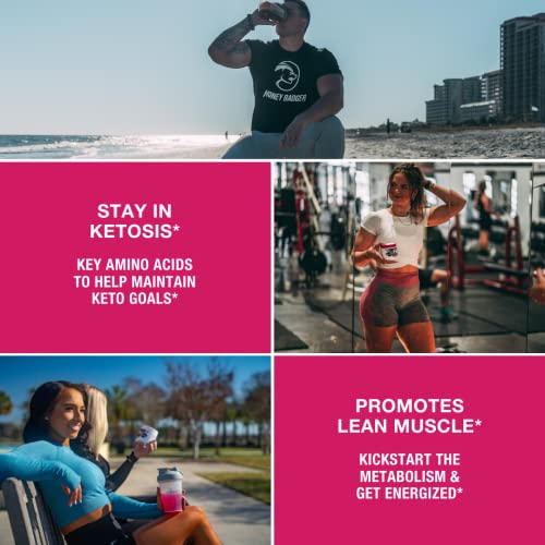 Honey Badger Pre Workout Powder, Keto Vegan Preworkout for Men & Women with Vitamin C Honey Badger
