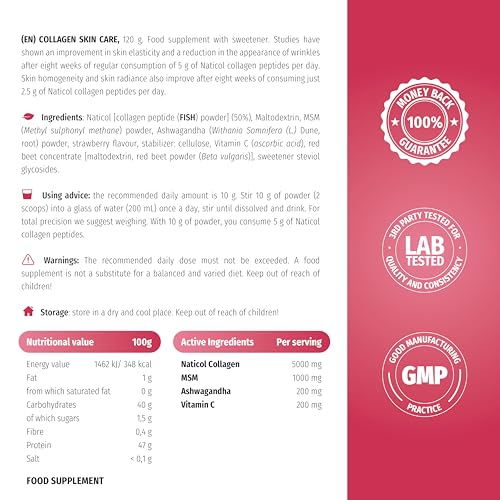 Nature's Finest by Nutrisslim Collagen Skincare | Fish Collagen Powder Naticol (5000mg) with MSM, Vitamin C, Ashwagandha Nature's Finest by Nutrisslim