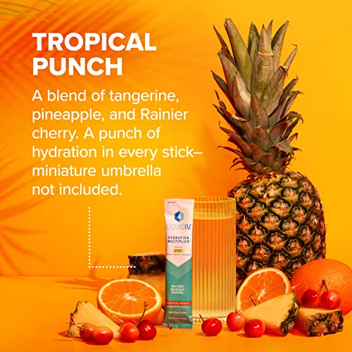 Liquid I.V. Hydration Multiplier - Tropical Punch - Hydration Powder Packets | Electrolyte Liquid I.V.