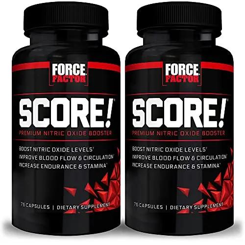 FORCE FACTOR Score!, 2-Pack, Nitric Oxide Supplement for Men, Nitric Oxide Booster