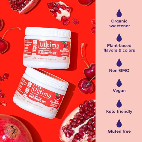 New Ultima Hydrating Electrolyte Powder, Cherry Pomegranate, 30 Servings 3.6 oz Ultima Replenisher