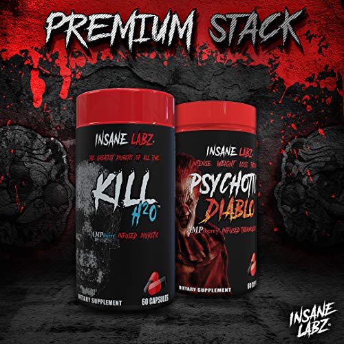 Insane Labz Kill H20, AMPiberry Infused Diuretic, Reduce Water Retention and Bloating Relief Insane Labz