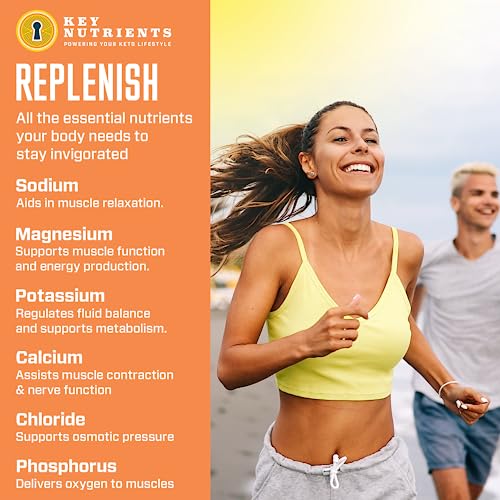 Key Nutrients Electrolytes Powder - Tropical Peach Mango Drink Mix 90 Servings KEY NUTRIENTS