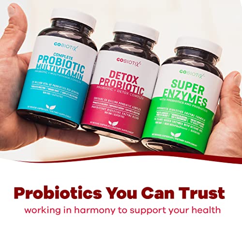 GOBIOTIX Detox Probiotic Supplement with Digestive Enzymes, Milk Thistle, Turmeric GOBIOTIX