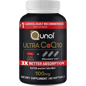 Qunol Ultra CoQ10 100mg Softgels- 3x Better Absorption Coenzyme Q10 Supplements