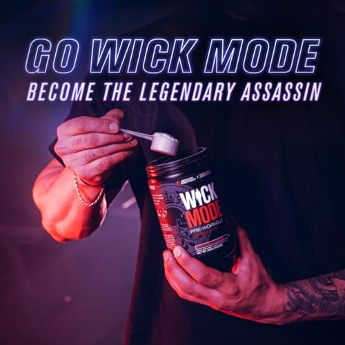 Jacked Factory X John Wick - Wick Mode Pre Workout Powder - Intense Energy, Battle-Rea Jacked Factory