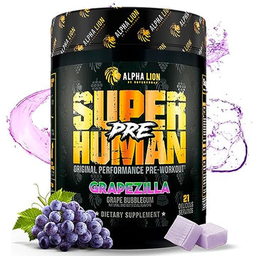 ALPHA LION Superhuman Pre Workout Powder, Beta Alanine, L-Taurine & Tri-Source