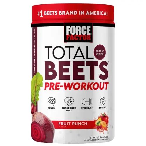 FORCE FACTOR Total Beets Pre-Workout Powder to Boost Energy & Endurance, Increase